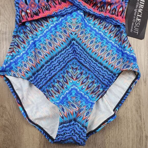 Miraclesuit Casablanca Criss Cross Escape One-piece Swimsuit size 16 - Picture 6 of 10